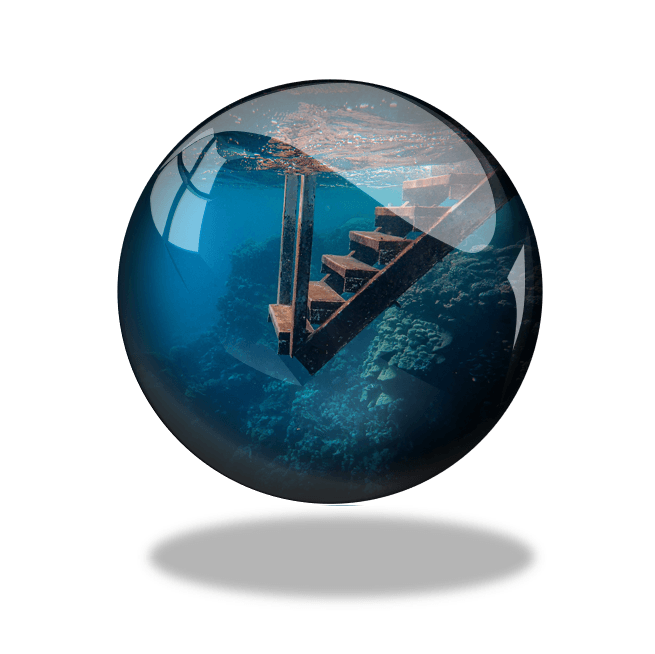 Ladder in water - metaphor for spotting adventures