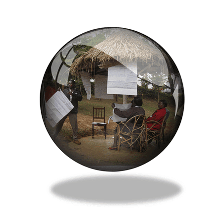 Picture of people learning in an impoverished region of Kenya