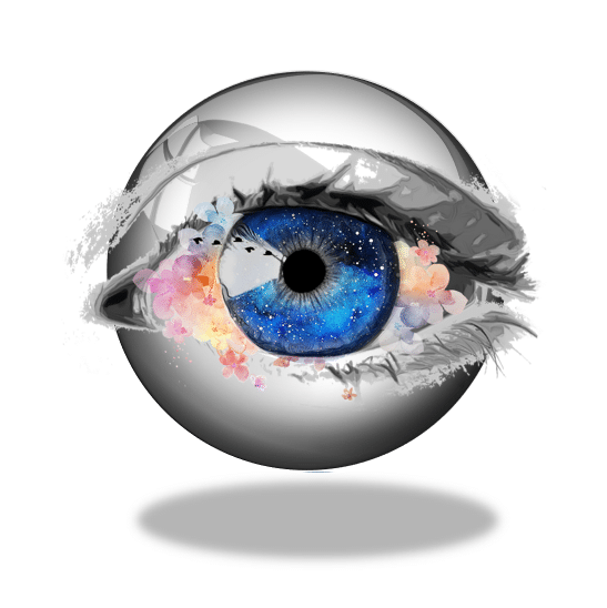 Orb with eye - metaphor for encourage creative solutions to stress for better mental wellbeing at work